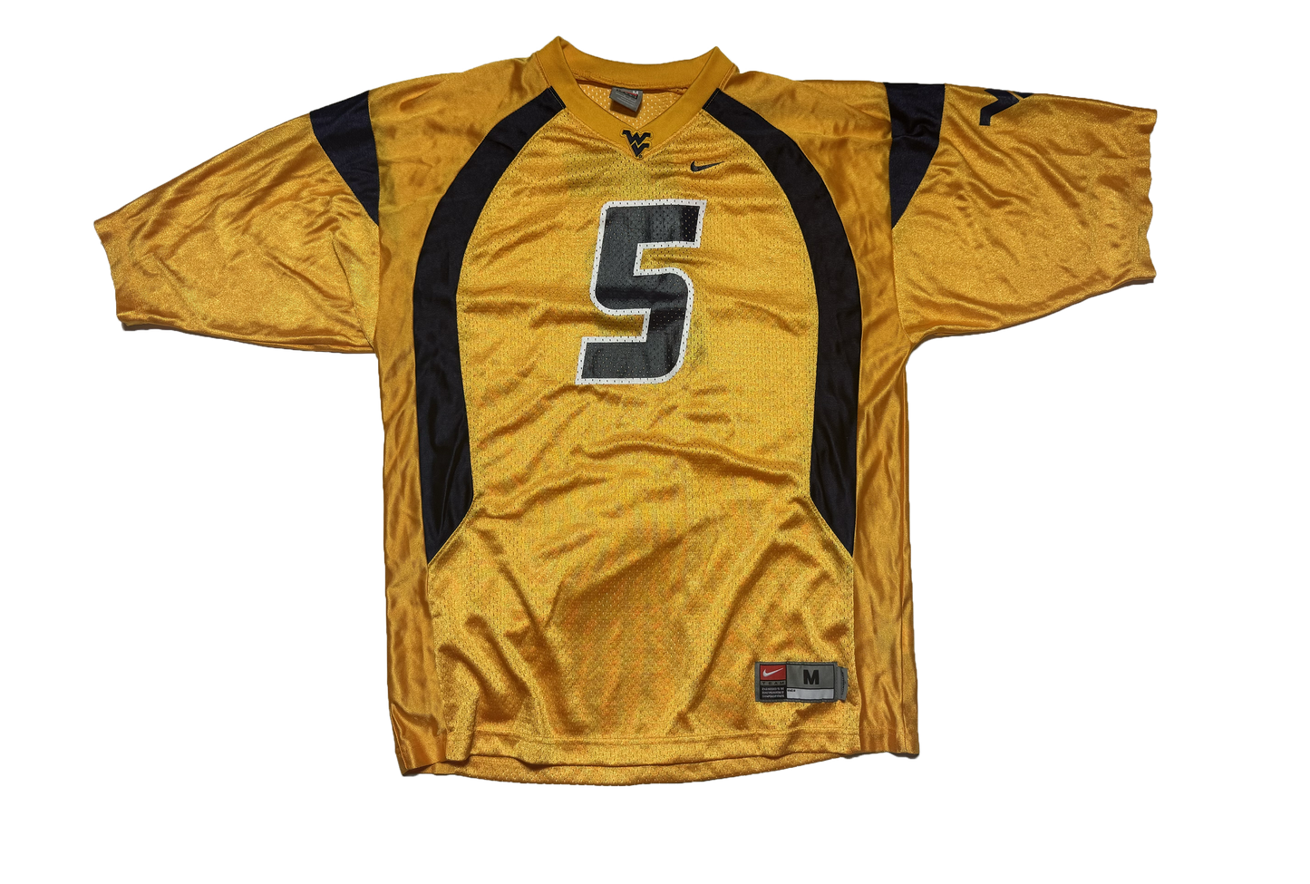 Pat White Gold West Virginia Nike Jersey Size Medium