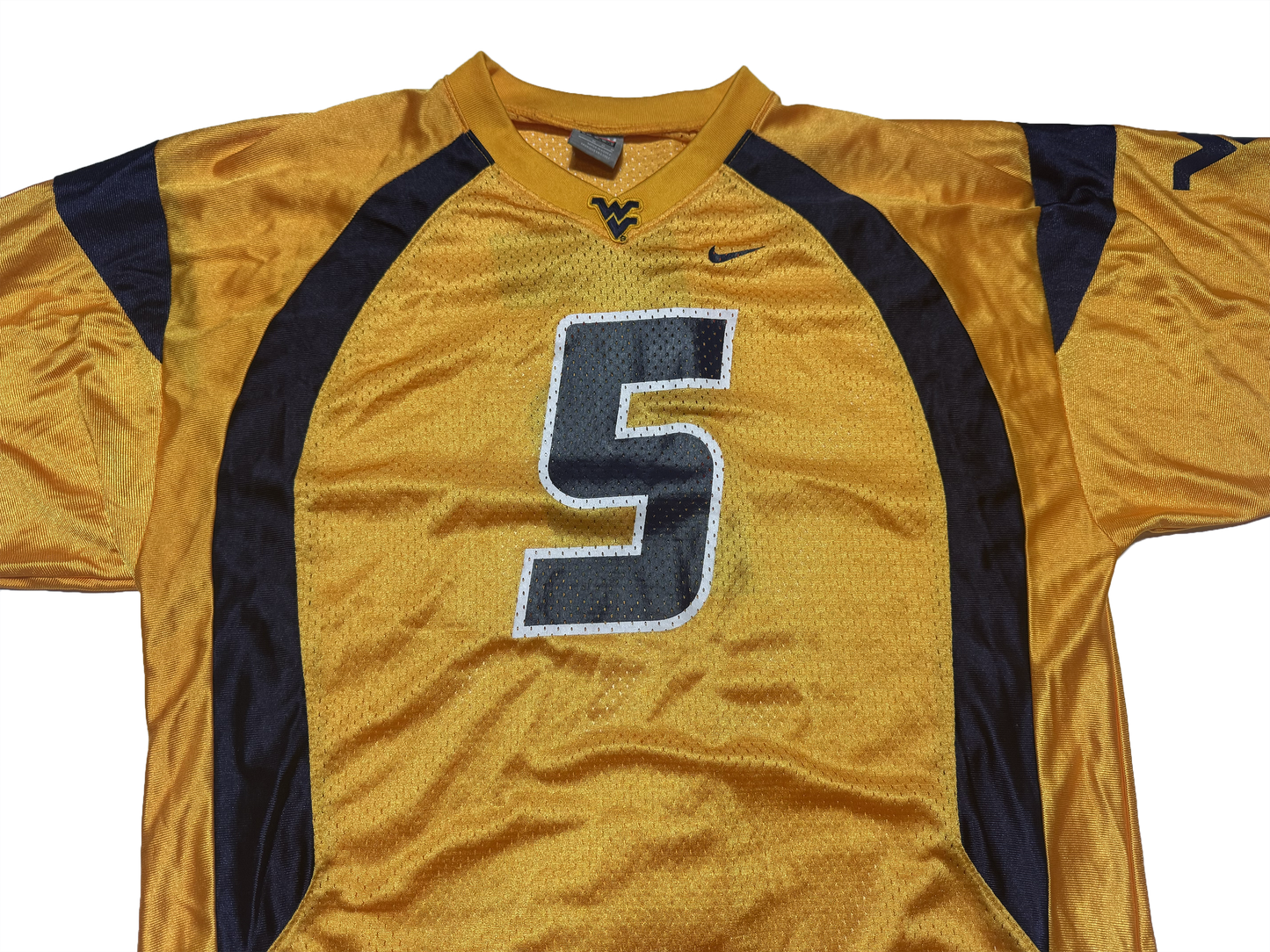 Pat White Gold West Virginia Nike Jersey Size Medium