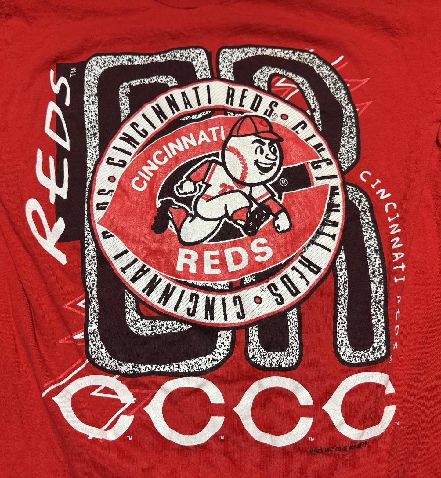 1990s Cincinnati Reds Retro Logo Shirt Size Large