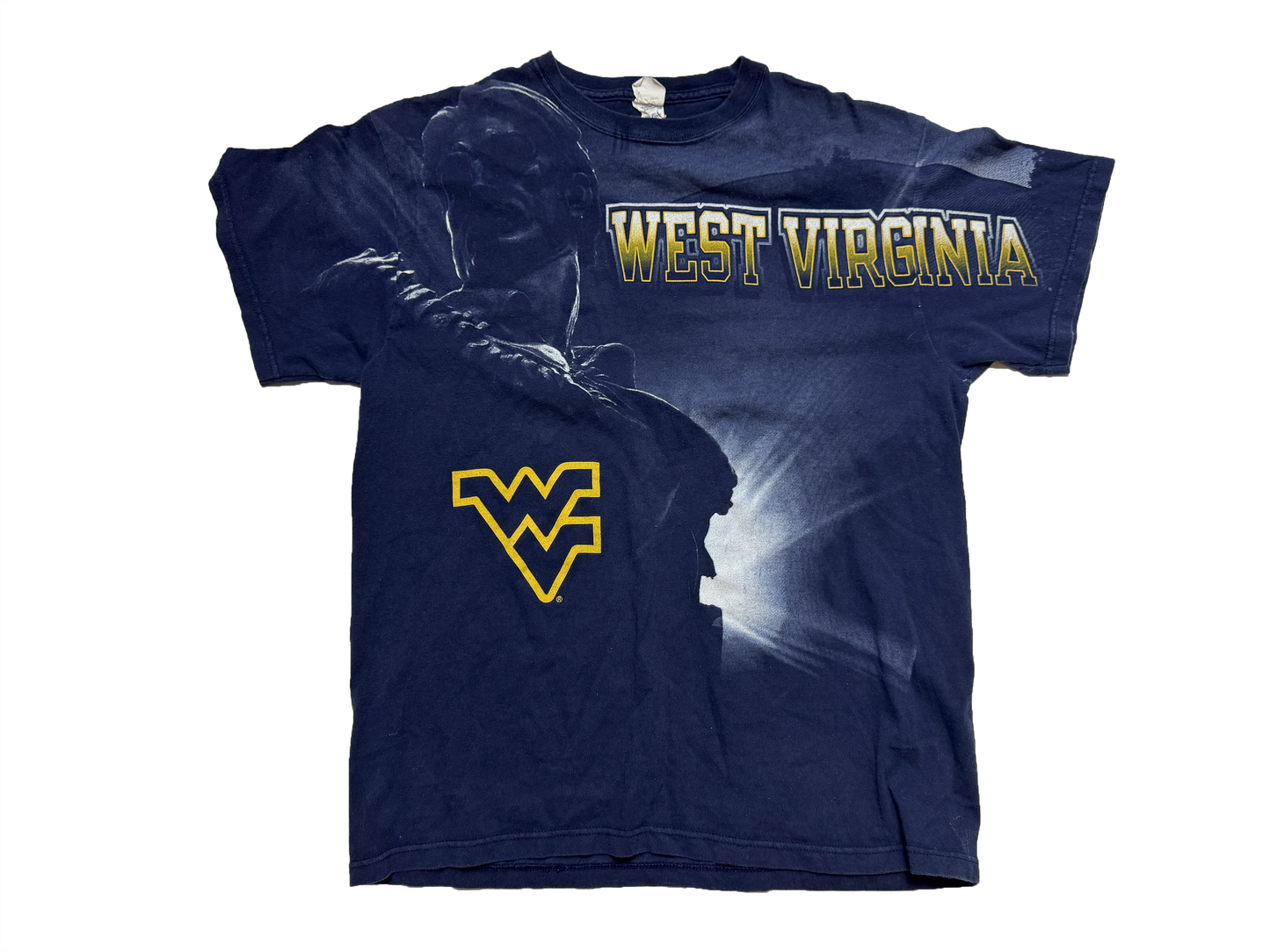 West Virginia Mountaineers All Over Print Shirt Size Large