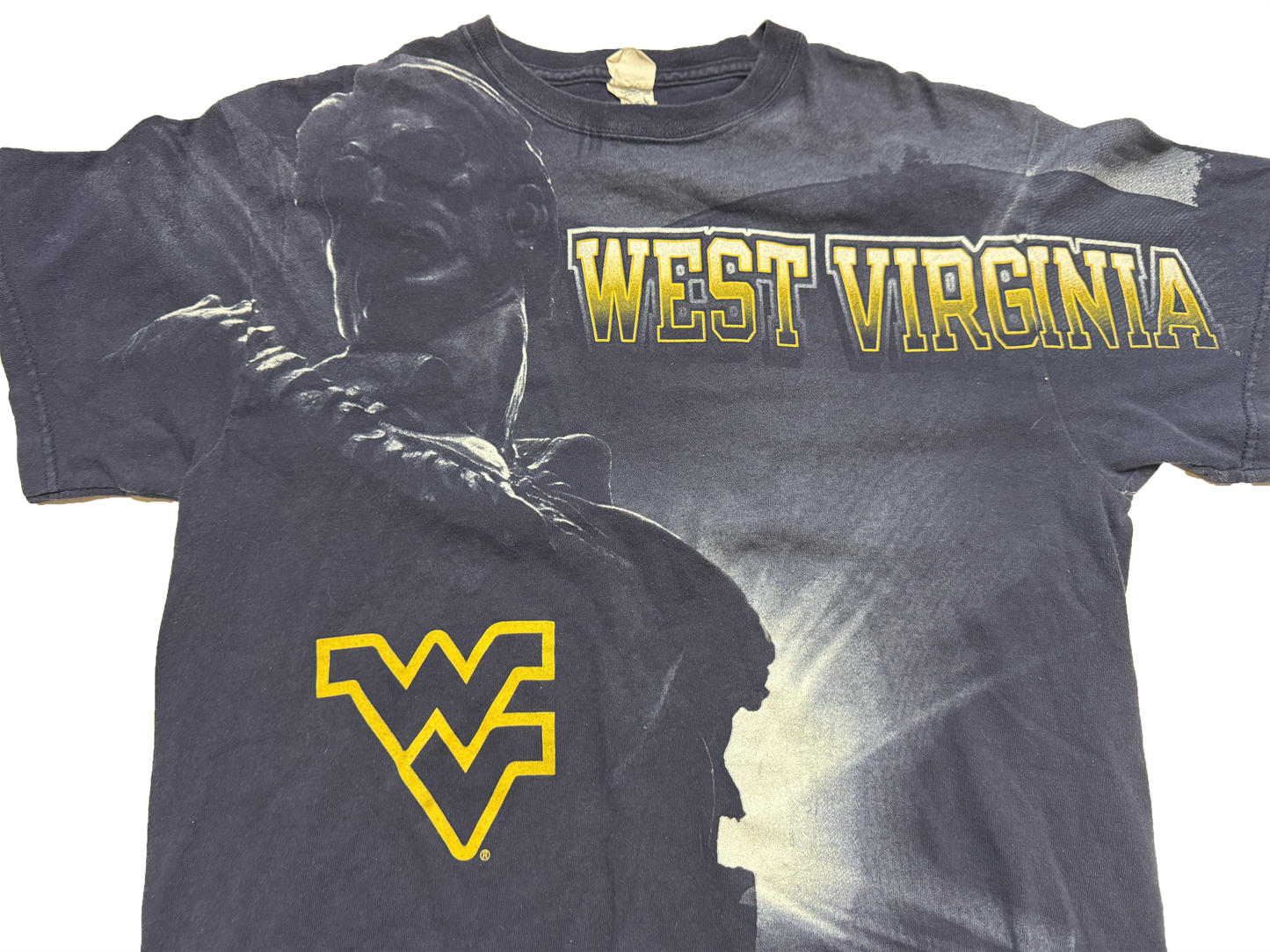 West Virginia Mountaineers All Over Print Shirt Size Large