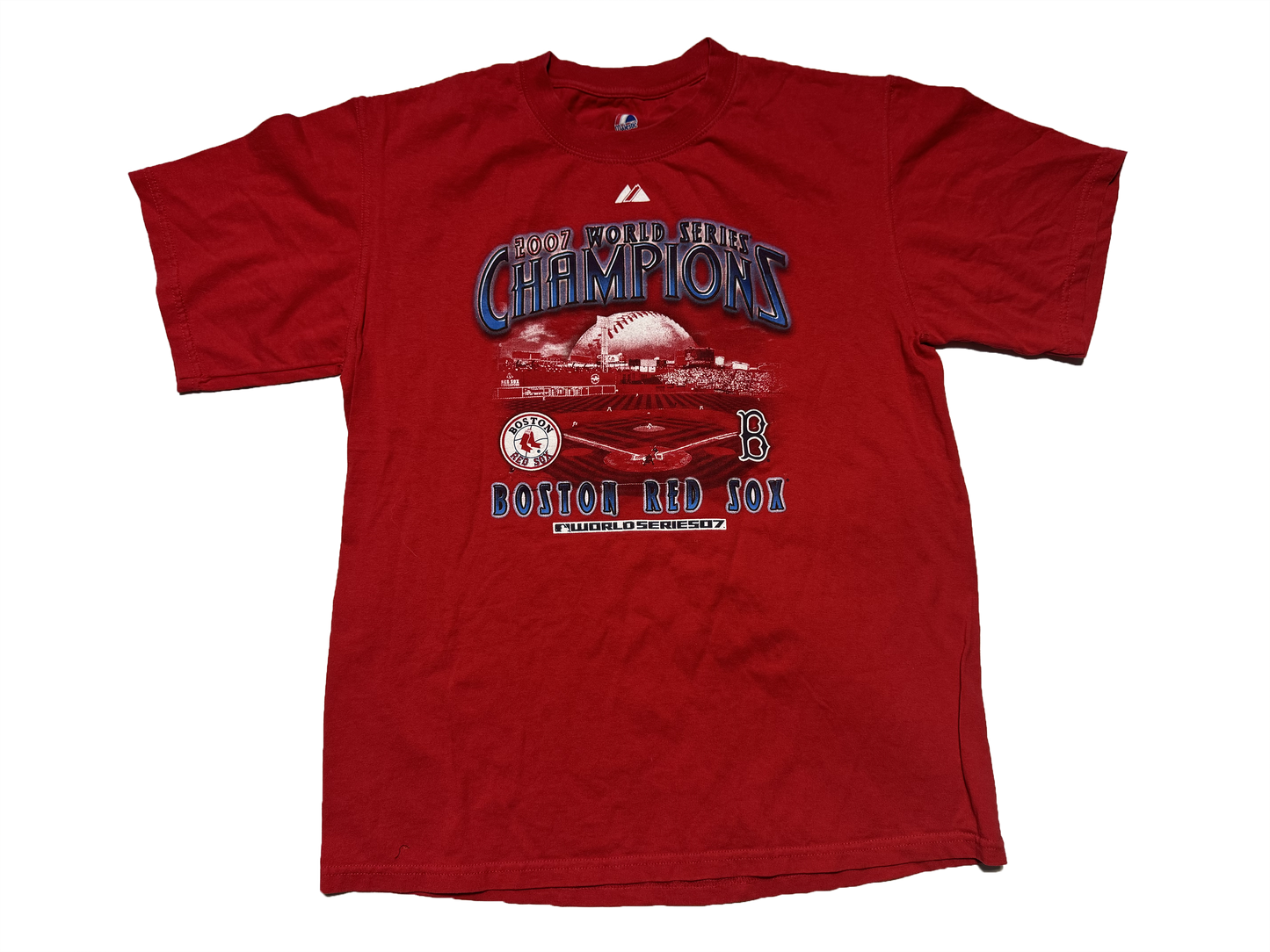 Boston Red Sox 2007 World Series Champions Majestic Shirt Size Medium
