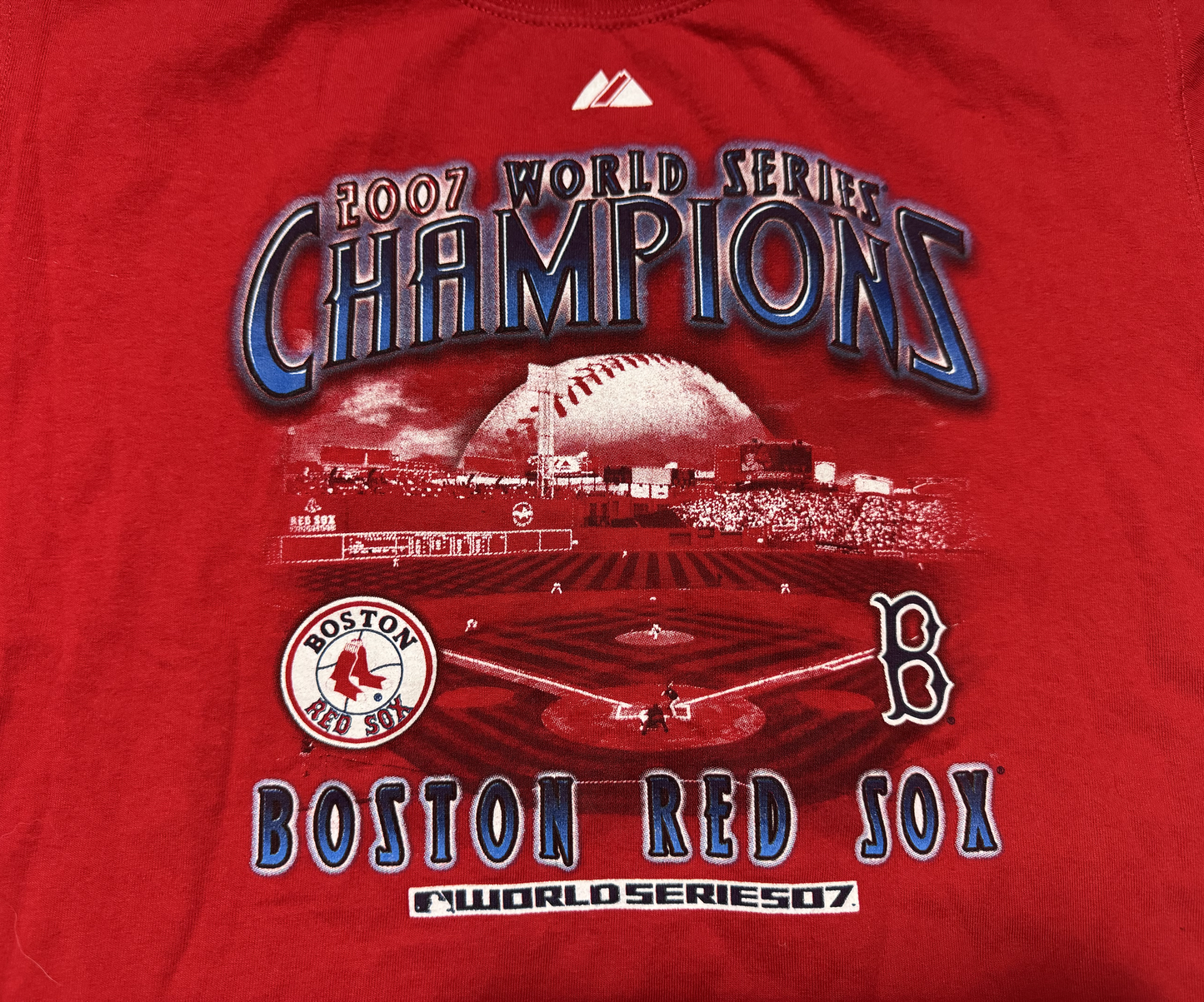 Boston Red Sox 2007 World Series Champions Majestic Shirt Size Medium