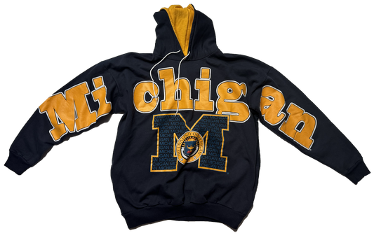 Michigan Wolverines 1990s All Over Print Hoodie