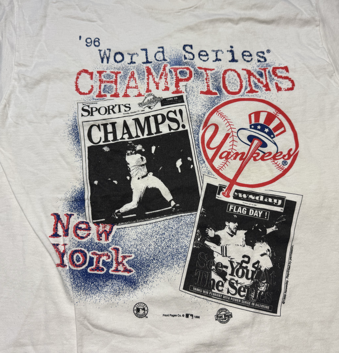 1996 New York Yankees World Series Champions Shirt Size Large