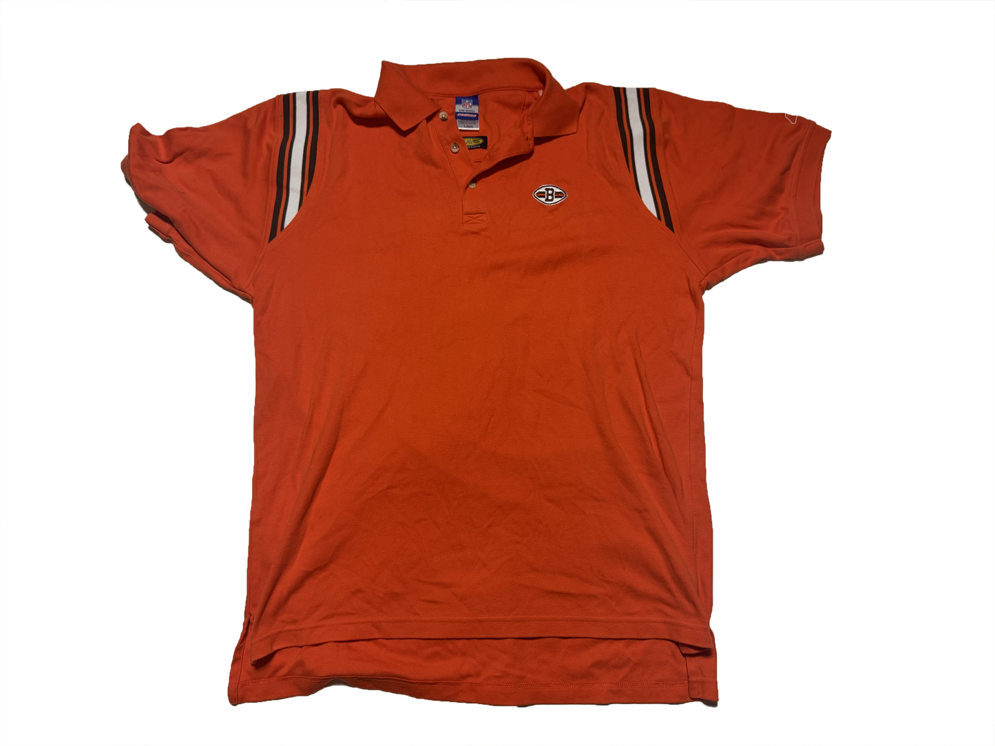 Cleveland Browns 2000s Reebok Team Apparel Orange Polo Size Large