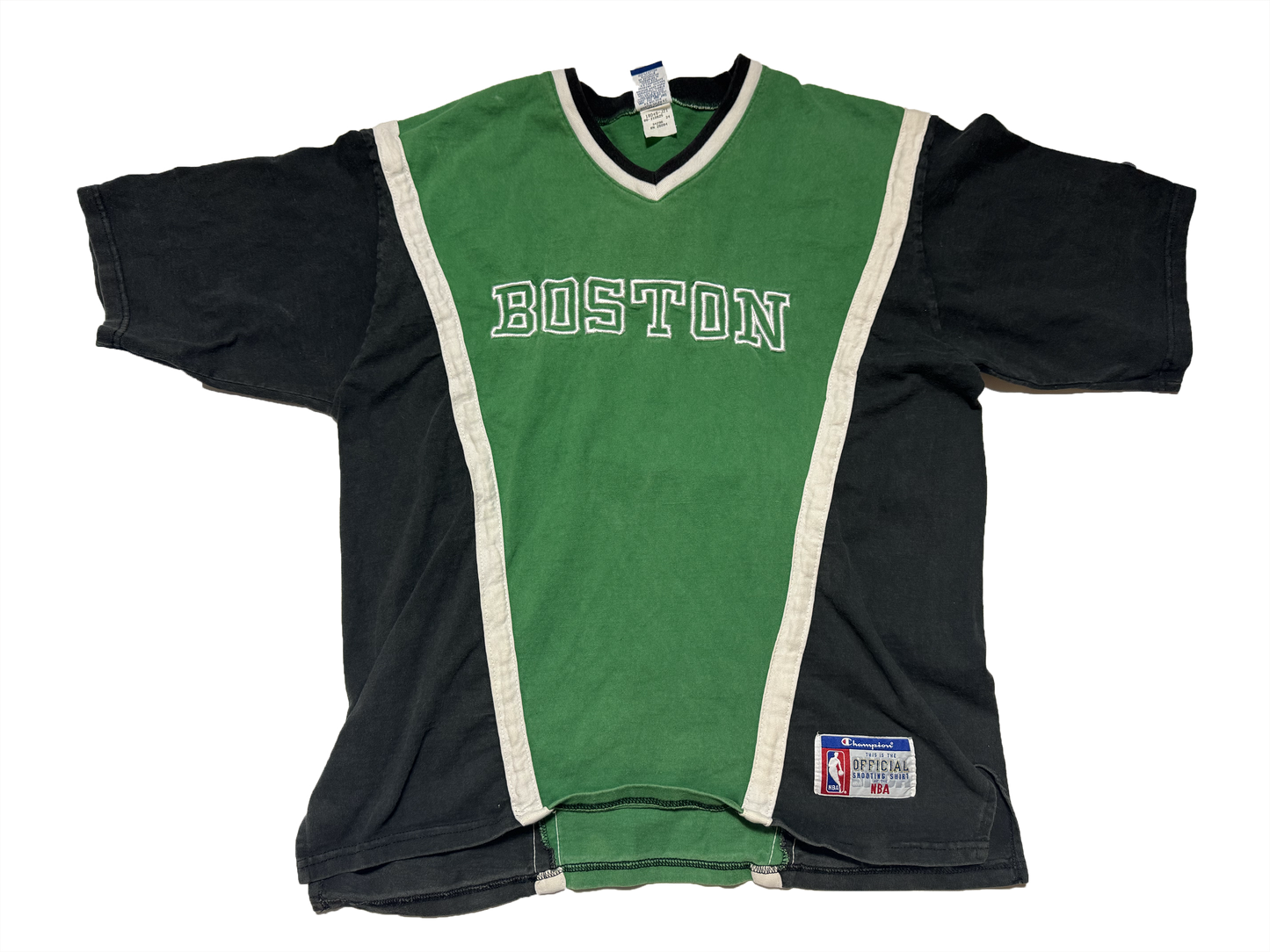 1990s Boston Celtics Throwback Champion Shooting Shirt Size Large