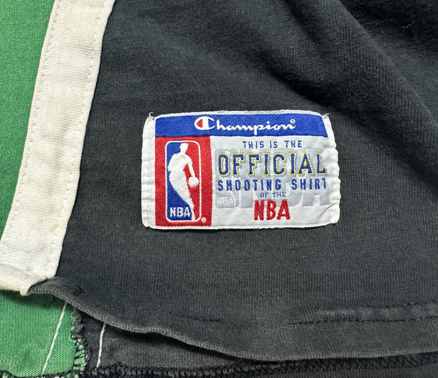 1990s Boston Celtics Throwback Champion Shooting Shirt Size Large