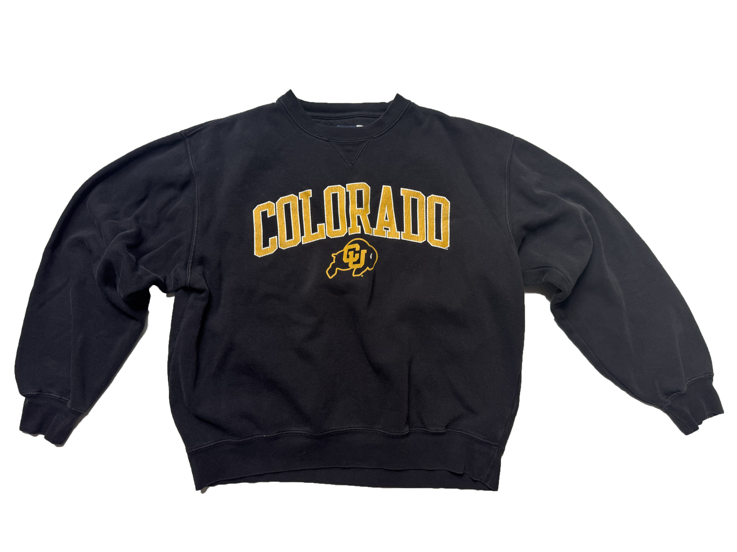 Colorado Buffaloes Black Y2K Sweatshirt Size Large