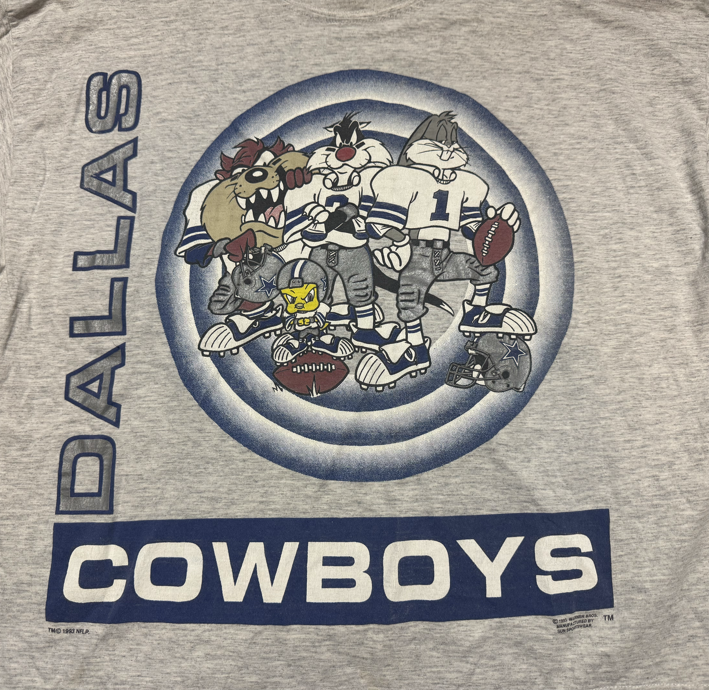 Dallas Cowboys Looney Tunes 1993 Shirt Size Large