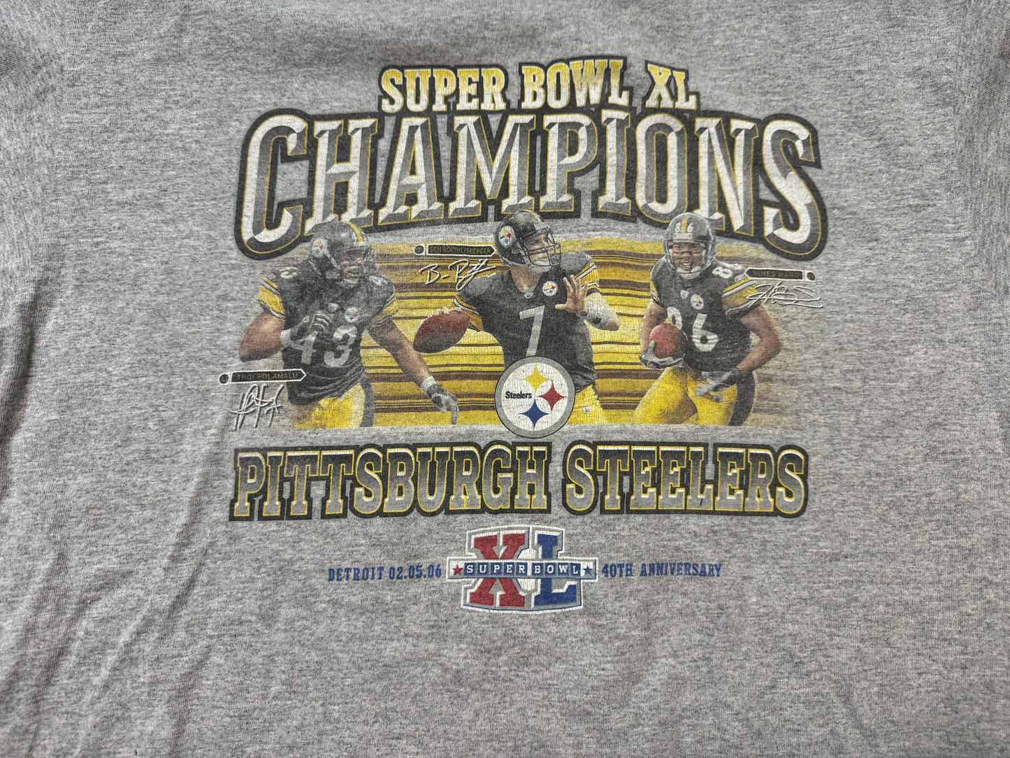 Pittsburgh Steelers Super Bowl XL 2006 Champions Shirt Size M