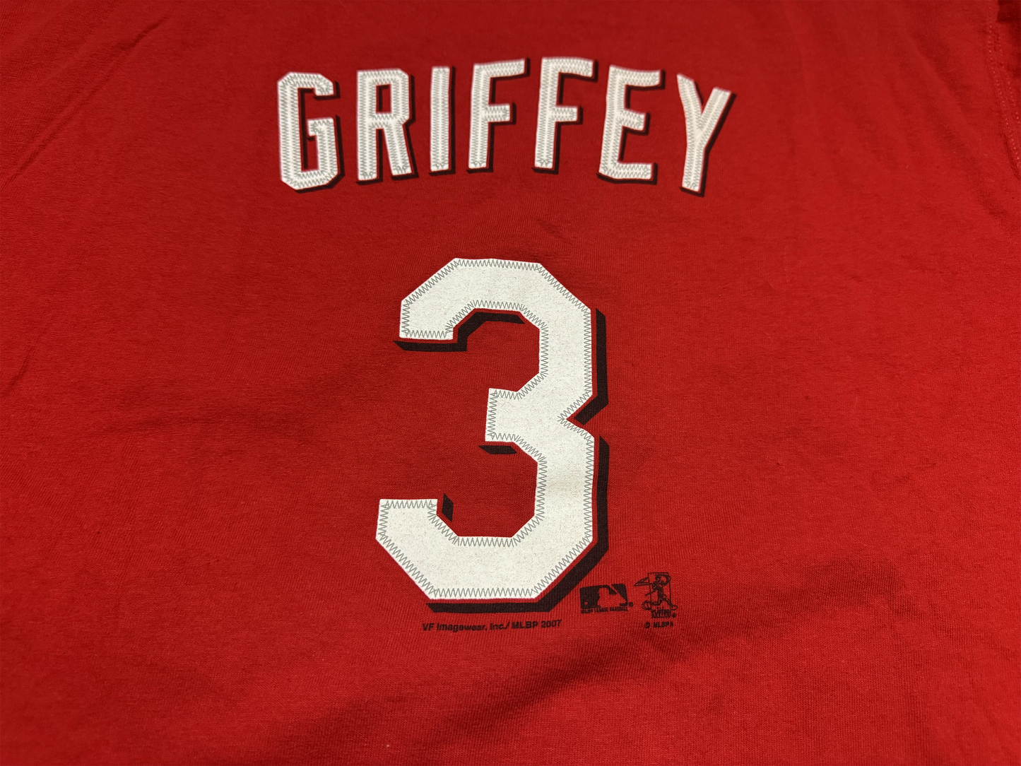 Ken Griffey Jr. #3 Jersey Tee Lee Sport 2007 Size Large