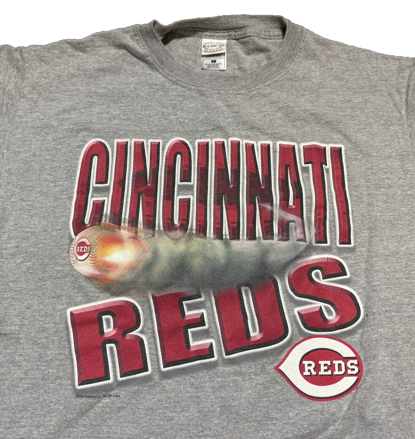Grey Cincinnati Reds 2000 Logo Tee Size Large