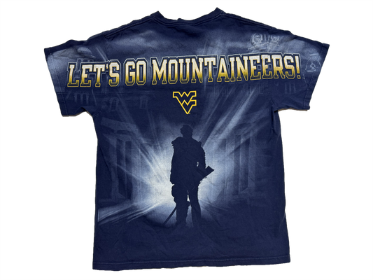 West Virginia Mountaineers All Over Print Shirt Size Large