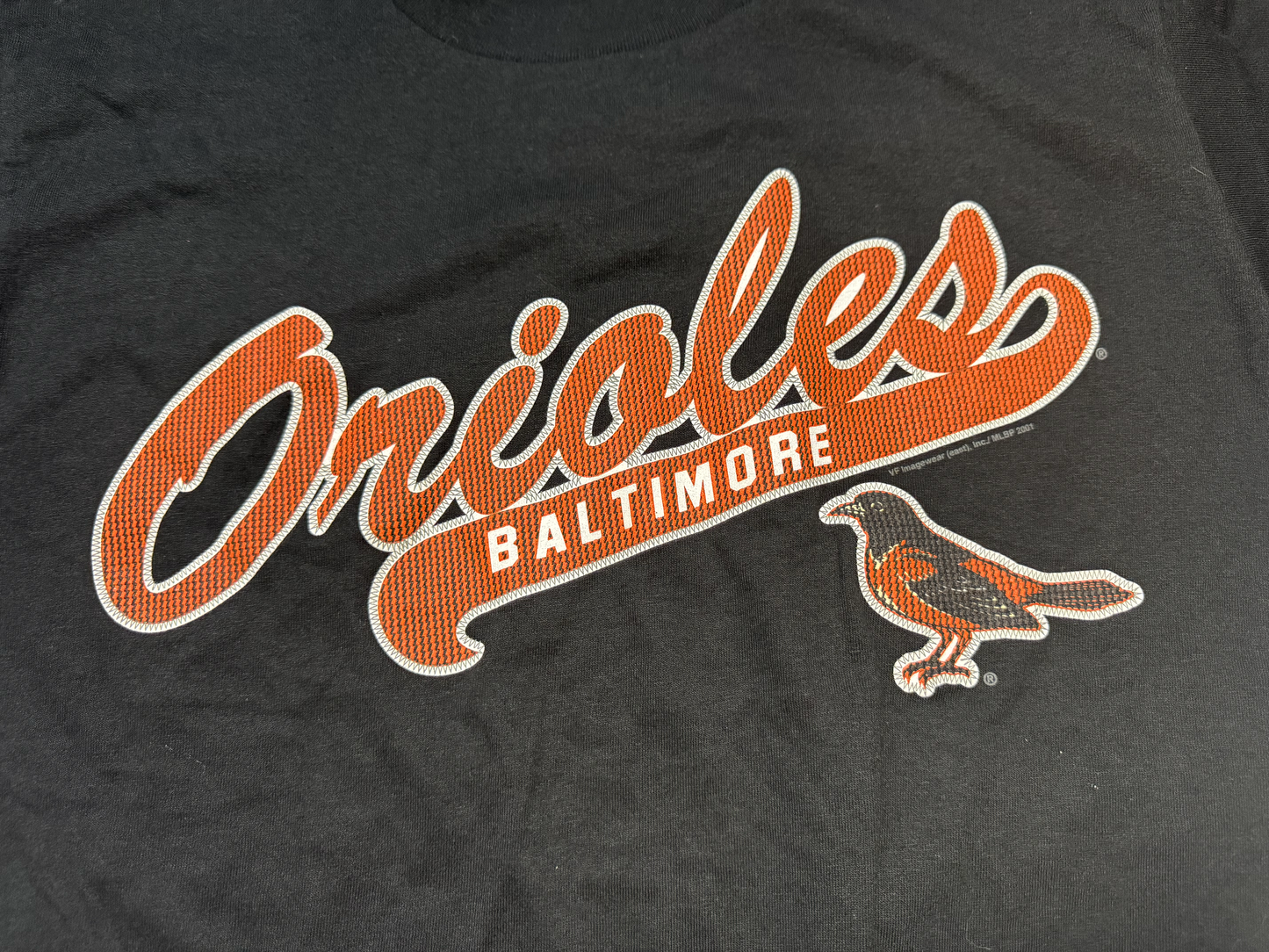 2001 Baltimore Orioles Logo Shirt Size Medium